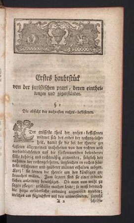 Erstes - Zweites haubtstück