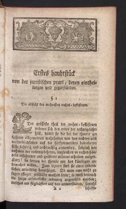 Erstes - Zweites haubtstück