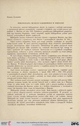 Bibliografia Muzeum Narodowego z Poznaniu