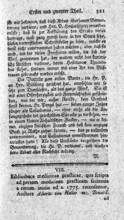 Bibliotheca medicinae practicae. Tom.I.