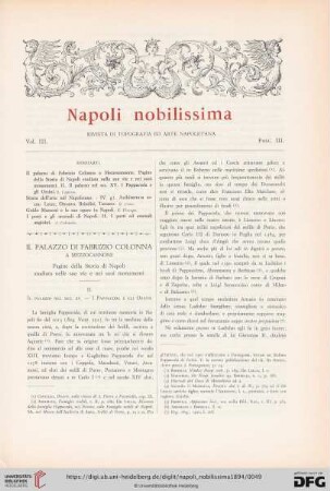 Fasc. III