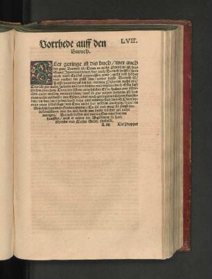 Vorrhede auff den Baruch.