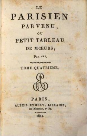 Le Parisien parvenu, ou petit tableau de moeurs, 4