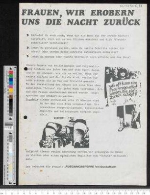 "Frauen, wir erobern uns die Nacht zurück"