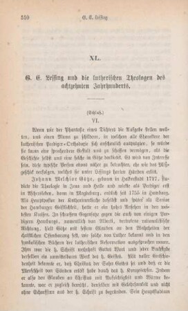 510-531 G.E. Lessing und die lutherischen Theologen des achtzehnten Jahrhunderts