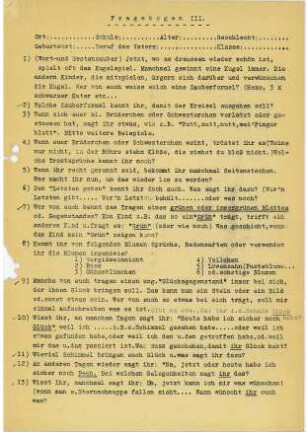 Kreis Großenhain / Geburt, Taufe, Kindheit [Umfrage in Orten im Kreis Großenhain]