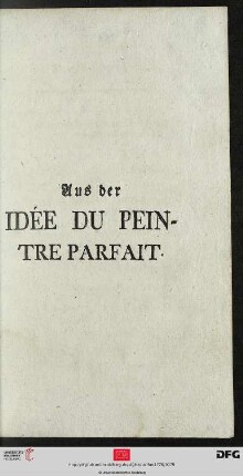 Aus der Idée du peintre parfait