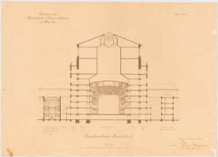Königliche Oper, Berlin-Tiergarten: Zuschauerhaus: Querschnitt 1:200