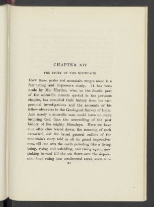 Chapter XIV The story of the mountains