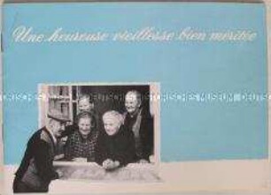 Illustrierte Informationsbroschüre über Renten und Seniorenbetreuung in der DDR