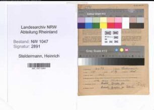 Entnazifizierung Heinrich Steldermann , geb. 23.02.1899 (Waechter)