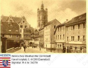 Darmstadt, Pädagogstraße und Stadtkirche
