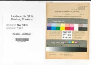 Entnazifizierung Matthias Kessel , geb. 05.07.1887 (Brandmeister)