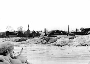 Bau der Schleuse Schweinfurt/Main