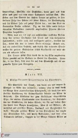 Blatt VII: 1. Einige kleinere Verzierungen der Chrostühle
