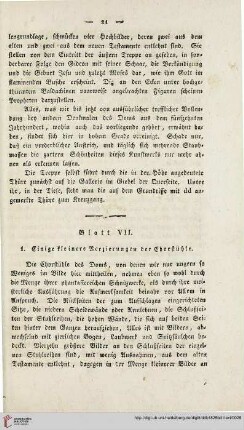Blatt VII: 1. Einige kleinere Verzierungen der Chrostühle