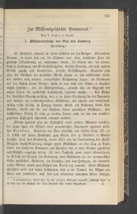 Zur Missionsgeschichte Pommerns