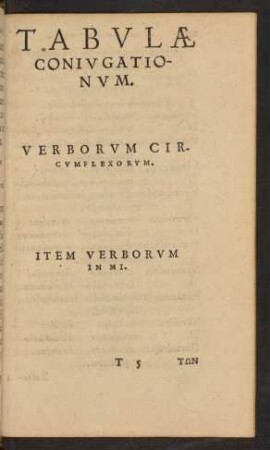 Tabulae Coniugationum.