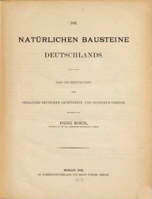 Die natürlichen Bausteine Deutschlands