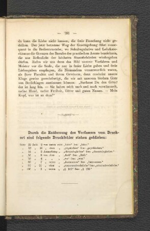 Durch die Entfernung des Verfassers vom Druckort sind folgende Druckfehler stehen geblieben: