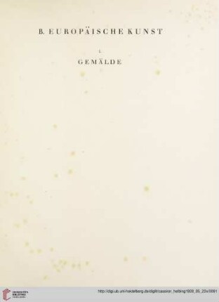 I. Gemälde (Nr. 223-246)