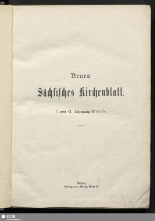 1.1894: Neues sächsisches Kirchenblatt