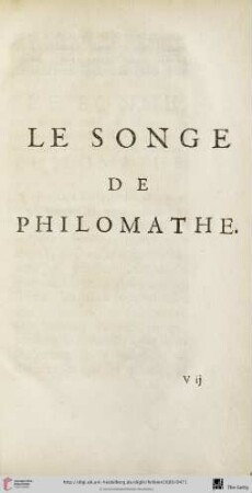 Le songe de philomathe