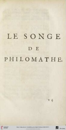 Le songe de philomathe