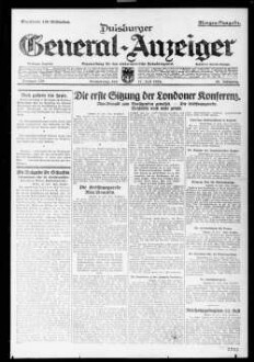 Duisburger General-Anzeiger. 1914-1935