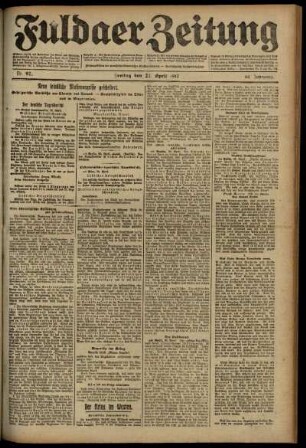 Ausgabe vom Freitag, den 27. April 1917.