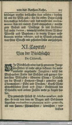 XI. Capitel. Von der Bleichsucht