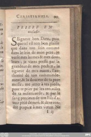 Priere En Maladie.