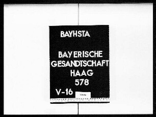 Briefe an die bayerische Gesandtschaft von Törring-Jettenbach