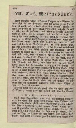 VII. Das Weltgebäude