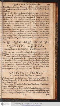 QUAESTIO QUINTA.