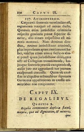 Caput IX. De regalibus.