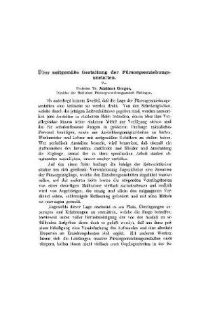 Über zeitgemäße Gestaltung der Fürsorgeerziehungsanstalten