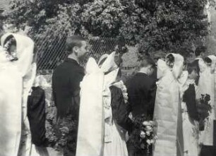 Hochzeit in Radibor : Gesellschaftliche Volkskultur - Sitten im Laufe des menschlichen Lebens - Hochzeit. Ort: Radwor / Radibor. Hochzeit.