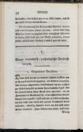 V. Einige anatomisch-pathologische Beobachtungen