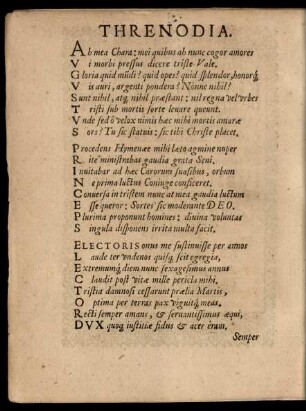Threnodia. = Christliche Klagreden.