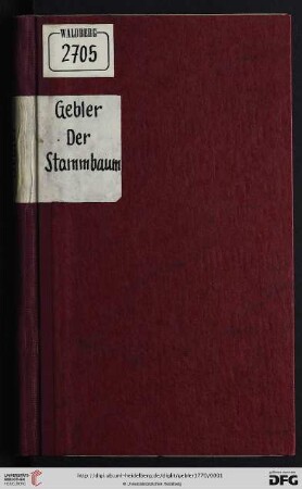 Der Stammbaum : Ein Lustspiel in fünf Aufzügen
