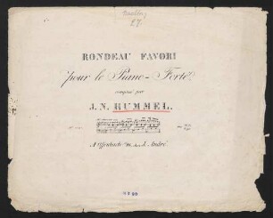 Rondeau favori pour le piano-forté : Partitur
