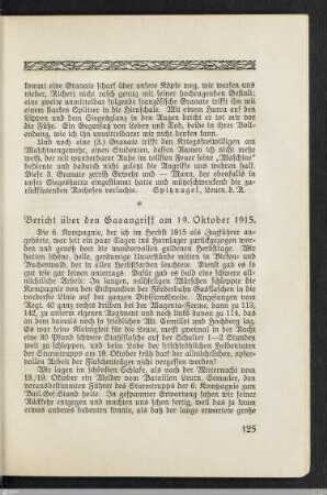 Bericht über den Gasangriff am 19. Oktober 1915