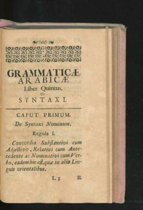 Liber Quintus. De Syntaxi.