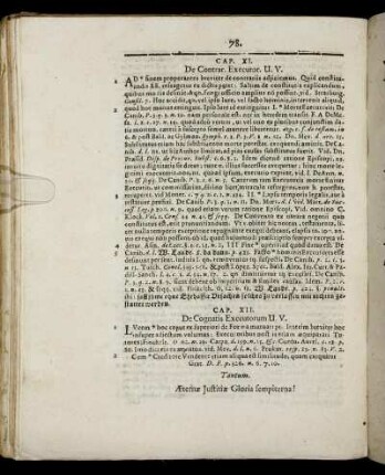 Caput XII. De Cognatis Executorum U. V.