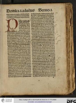 Paratus de tempore continens evangeliorum de tempore expositiones necnon de tempore epistolarum sermones incipit feliciter.