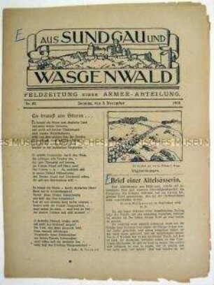 Feldzeitung "Aus Sundgau und Wasgenwald"