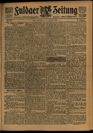 Ausgabe vom Dienstag, den 27. Dezember 1904.