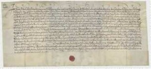 Eheberedung des Johan Stern und der Jungfrau Margarethe, Tochter des verstorbenen Heinrich Bussen, besiegelt durch zwei Ratsmannen.