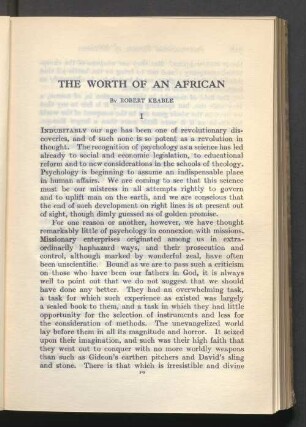 The worth of an African